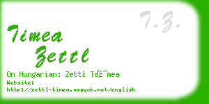 timea zettl business card